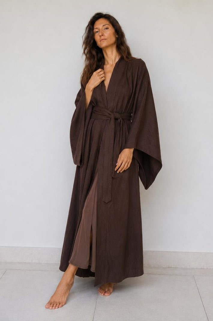 Aset Kimono in Earth Cacao