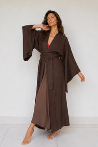 Aset Kimono in Earth Cacao