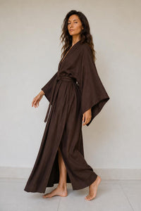 Aset Kimono in Earth Cacao